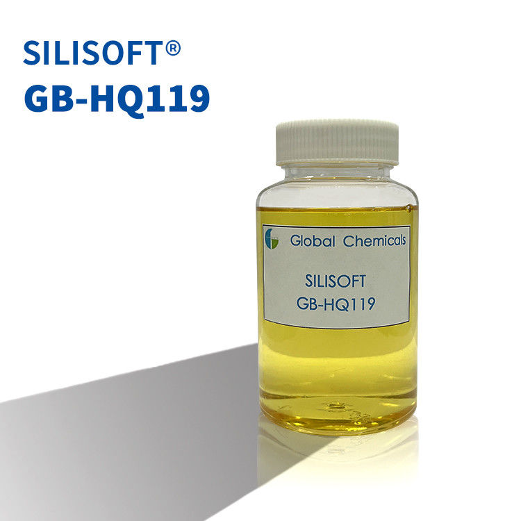 ซิลิโคนไฮโดรฟิลิคความเข้มข้นสูง SILISOFT GB-HQ119 สําหรับการทําปลายมือของผ้าปูและผ้าปูพิมพ์