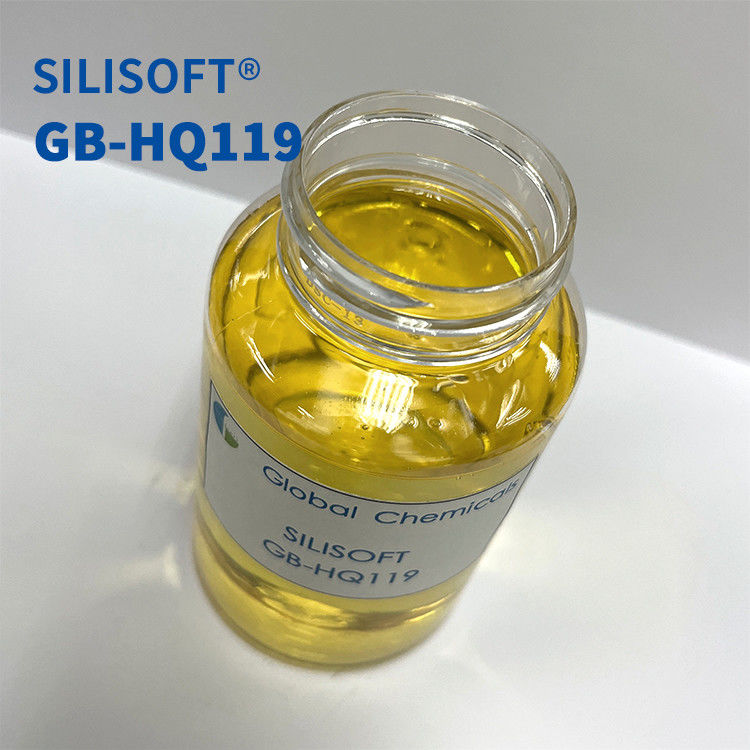 ซิลิโคนไฮโดรฟิลิคความเข้มข้นสูง SILISOFT GB-HQ119 สําหรับการทําปลายมือของผ้าปูและผ้าปูพิมพ์