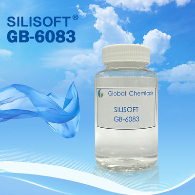 เครื่องทําลายผ้า สารนิ่มซิลิโคนความแน่นต่ํา GB-6083 สีเหลืองต่ํา