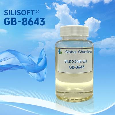 ความมั่นคงสูง ซิลิโคนไฮโดรฟิลิค SILISOFT GB-8643 สําหรับผ้าที่ผสมผสานกันดองบริสุทธิ์ ผ้าที่พิมพ์แบบปฏิกิริยา ผ้าที่พิมพ์แบบเคลือบ