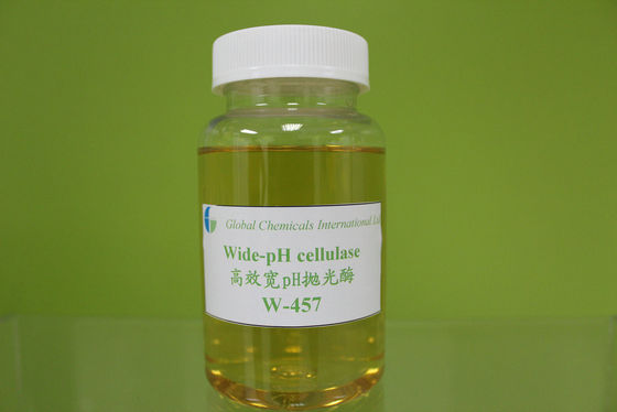 เอนไซม์เซลลูลาเซส W-62 / W-83 pH ใหญ่ในผ้าเหลืองน้ําตาลเหลว